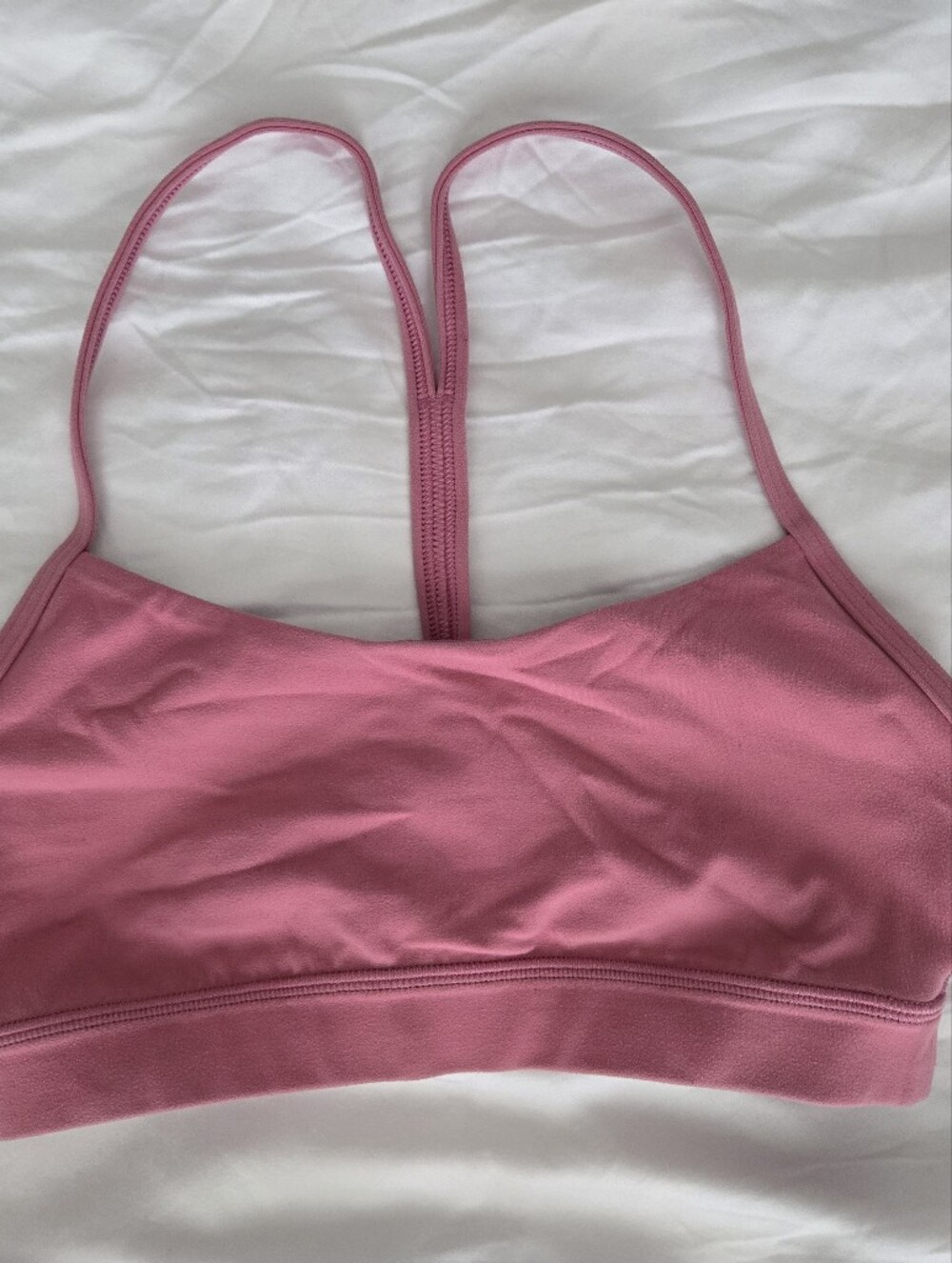 Lulu Flow Y Bra Light Support, A/B Cup Size 4 Pink Blossom